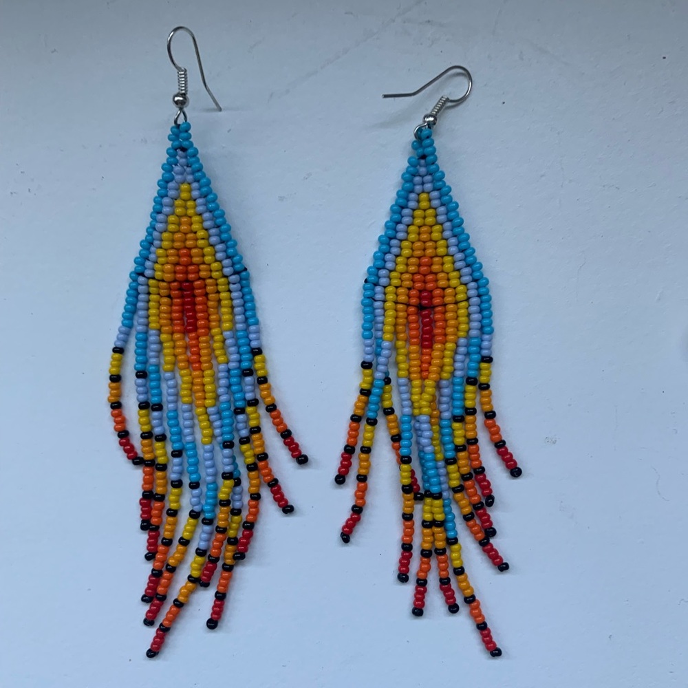 Boho beaded earrings